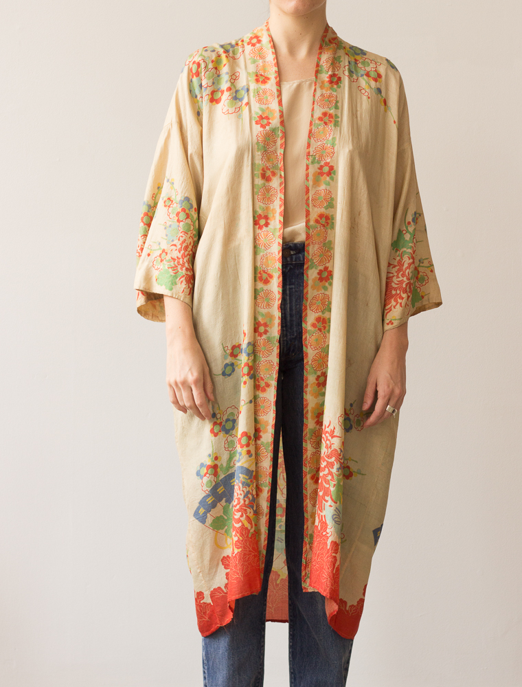 RARE 1920s Japanese Pongee Silk Robe — Wayward Collection RARE 1920s Japanese Pongee Silk Robe — Wayward Collection